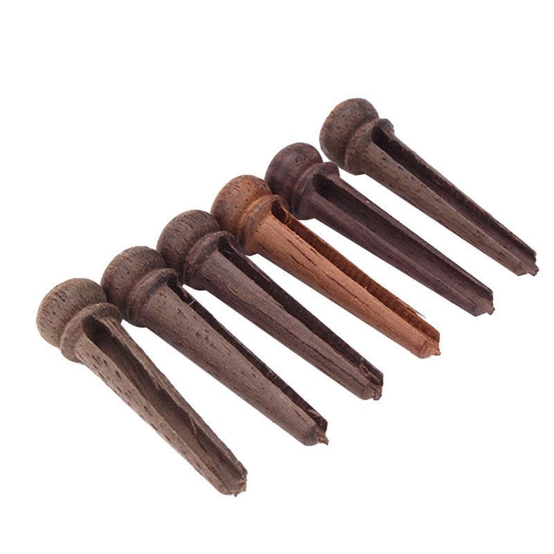 Lovermusic مجموعة Lovermusic من 3 دبابيس جسر من خشب الورد وسنام عظم ونت من العظم لآلة الجيتار الشعبية - Image 3
